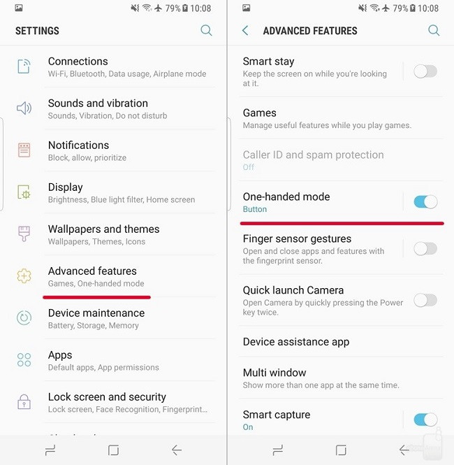 Cách bật chế độ một tay ở Samsung Galaxy S8/S8 Plus ảnh 1