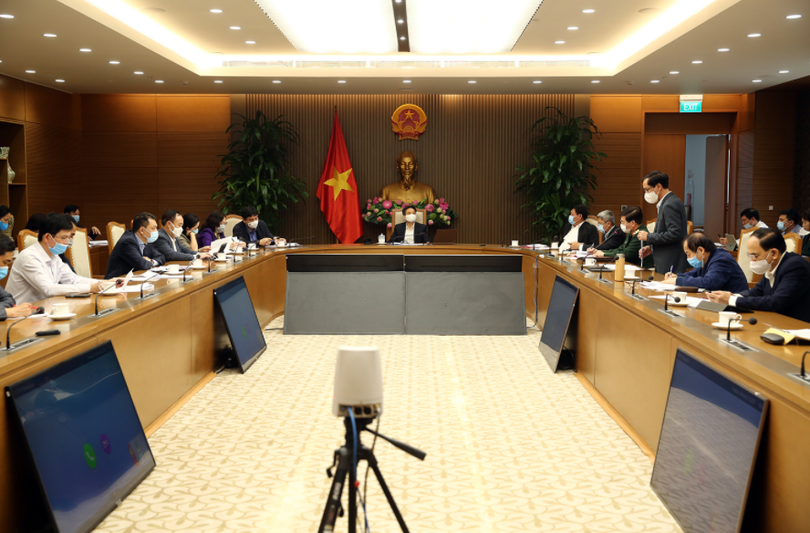 Cuộc họp sáng ngày 23/2 của Ban Chỉ đạo quốc gia phòng chống COVID-19 (Ảnh - Đình Nam/VGP) Cuộc họp sáng ngày 23/2 của Ban Chỉ đạo quốc gia phòng chống COVID-19 (Ảnh - Đình Nam/VGP)