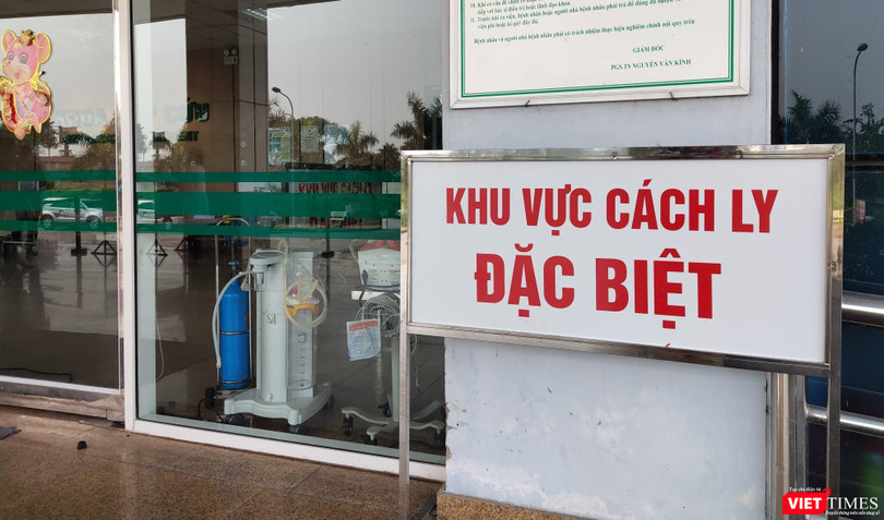 Khu vực cách ly đặc biêt bệnh nhân mắc COVID-19 (Ảnh: Minh Thúy) 