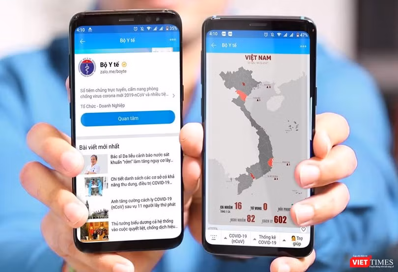 Tính năng trợ lý ảo (CHATBOT) của Bộ Y tế. Ảnh: Vũ Mạnh Cường