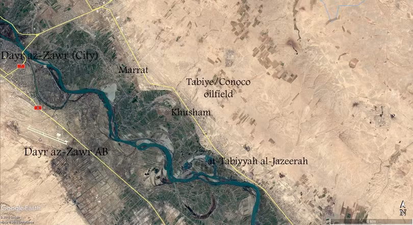 Bản đồ khu vực diễn ra vụ tấn công trong 3 giờ của Mỹ.