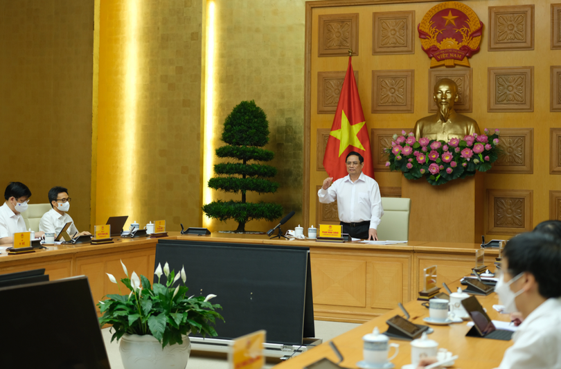 Thủ tướng Chính phủ Phạm Minh Chính chỉ đạo tại buổi làm việc (Ảnh - Quang Hiếu)