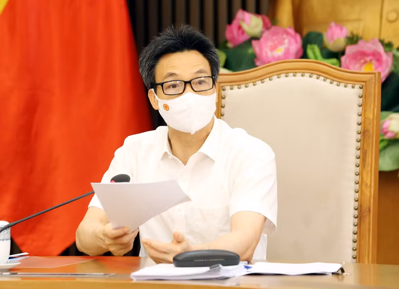 Phó Thủ tướng Vũ Đức Đam chủ trì cuộc họp Thường trực Ban Chỉ đạo Quốc gia phòng, chống dịch COVID-19 (Ảnh - VGP) 