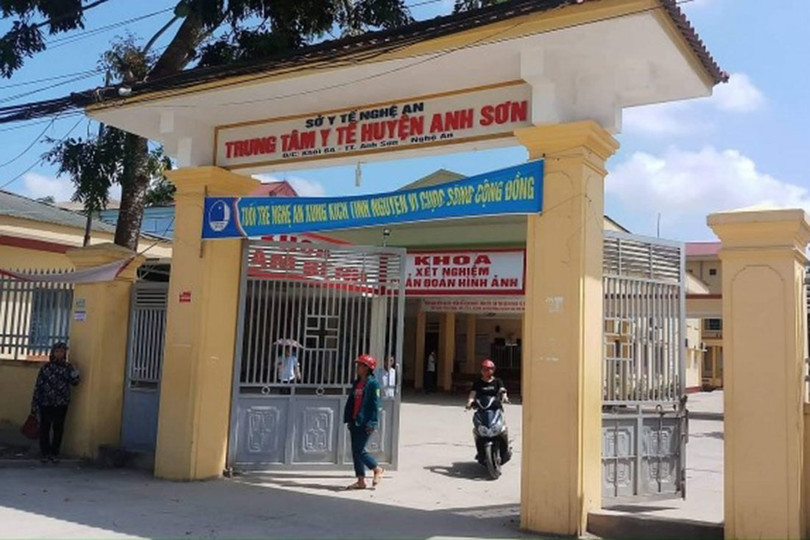 Trung tâm Y tế huyện Anh Sơn nơi xảy ra sự việc 