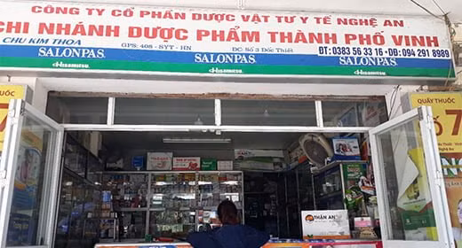 Chi nhánh Dược phẩm TP. Vinh – Công ty CP Dược vật tư y tế Nghệ An.