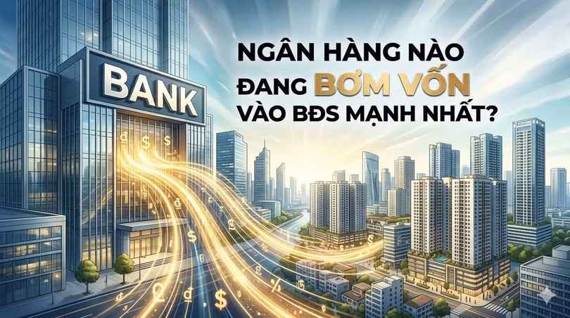 Gần 200.000 tỷ “chảy” vào bất động sản trong 6 tháng, ngân hàng nào bơm mạnh nhất?