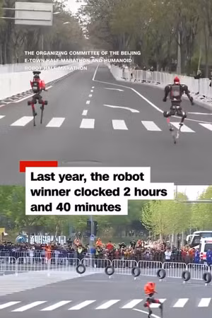 Robot hình người phá vỡ kỷ lục chạy bán marathon thế giới của con người