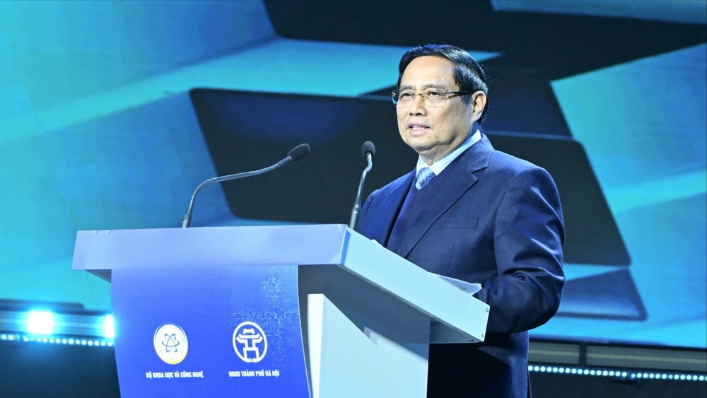 Thủ tướng Phạm Minh Chính phát biểu tại Lễ khai mạc Techfest Việt Nam 2025.