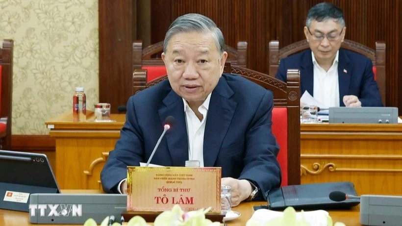 Tổng Bí thư Tô Lâm phát biểu chỉ đạo. Ảnh: Thống Nhất/TTXVN