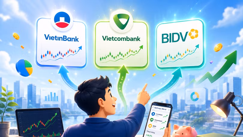 Cổ đông nước ngoài đang nắm bao nhiêu vốn tại Vietcombank, VietinBank, BIDV?