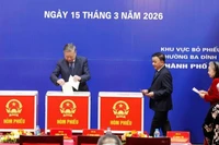 Tổng bí thư Tô Lâm bỏ phiếu bầu đại biểu Quốc hội khóa XVI và HĐND các cấp nhiệm kỳ 2026-2031. Ảnh: TTXVN.