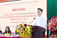 Ông Nguyễn Duy Chính trong buổi tiếp xúc cử tri.