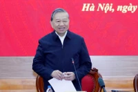 Tổng bí thư Tô Lâm phát biểu tại buổi làm việc. Ảnh: TTXVN.