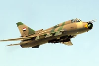 Máy bay cường kích Su-22M không quân Syria. Ảnh minh họa Masdar News