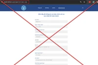 Trang web giả mạo datlichbhxh[.]com có giao diện tương tự trang chính thức. Ảnh: BHXHVN