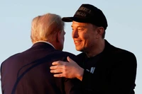 Tổng thống Mỹ đắc cử Donald Trump và Elon Musk.