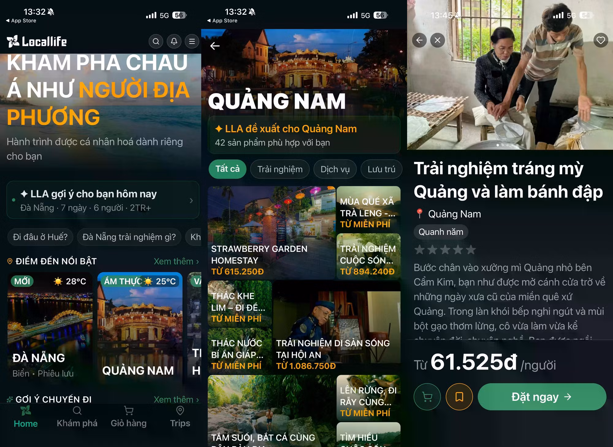 Thông tin các sản phẩm du lịch tại Đà Nẵng được cung cấp đầy đủ trên ứng dụng LocalLife Asia. Ảnh XM.