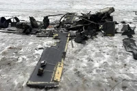 Geran-5 làm mờ ranh giới giữa máy bay không người lái và tên lửa hành trình. Trong ảnh là mảnh vỡ nghi của mẫu UAV mới. Ảnh: IE.