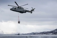 Ngày 10/3/2024, các lực lượng liên hợp tham gia cuộc tập trận quân sự Nordic Response 24, một phần của cuộc tập trận lớn hơn Steadfast Defender của NATO, gần Sorstraumen, phía trên Vòng Bắc Cực ở Na Uy. Ảnh: AFP.