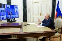 Tổng thống Nga Vladimir Putin phát biểu tại cuộc họp Hội đồng An ninh Nga ở Moscow ngày 21/1. Ảnh: Sputnik.