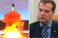 Cựu Tổng thống Nga Dmitry Medvedev và vụ phóng tên lửa đạn đạo liên lục địa Sarmat. Ảnh: MW.