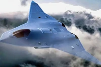 Ảnh đồ họa về mẫu tiêm kích thế hệ 6 F/A-XX của Hải quân Mỹ. Ảnh: Getty.