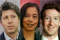 Sam Altman, Fei-Fei Li và Mark Zuckerberg đều đưa ra những thông điệp chung về AI xuyên suốt năm 2025. Ảnh: Getty/AFP.