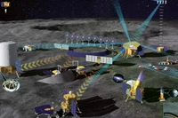 Các nhà nghiên cứu tại Viện Kỹ thuật Hệ thống Tàu vũ trụ Bắc Kinh đã công bố một robot bánh xe bán người được thiết kế để xây dựng, bảo trì và tiến hành nghiên cứu tại căn cứ trên Mặt Trăng, dự kiến ​​sẽ hình thành vào năm 2035. Ảnh: SCMP.