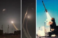 Các vụ đánh chặn tên lửa của Patriot bất thành trên không phận căn cứ không quân Al Udeid ở Qatar vào ngày 28/2. Ảnh: MW.