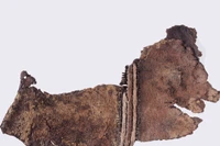 Hai mảnh da được khâu với nhau là trang phục cổ xưa nhất từng được phát hiện. Ảnh: Getty.