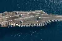 Siêu tàu sân bay USS Gerald Ford của Hải quân Mỹ. Ảnh: MW.