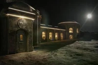 Ảnh đồ họa về khách sạn đầu tiên được xây dựng trên Mặt Trăng. Ảnh: GRU.