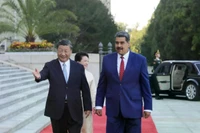 Chủ tịch Trung Quốc Tập Cận Bình và Tổng thống Venezuela Nicolas Maduro tại Đại lễ đường Nhân dân ở Bắc Kinh vào tháng 9/2023. Ảnh: Reuters.