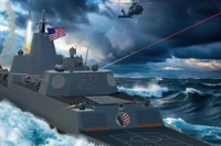 Ảnh đồ họa về chiến hạm lớp Trump mới được công bố. Ảnh: IE.