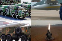 Các tên lửa đạn đạo chống hạm DF-21D, YJ-21 phóng từ máy bay, DF-26 và YJ-21 phóng từ tàu chiến. Ảnh: MW.