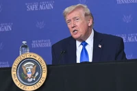 Tổng thống Mỹ Donald Trump phát biểu trong cuộc họp bàn tròn của Lực lượng Đặc nhiệm An ninh Memphis tại Memphis, Tennessee hôm 23/3. Ảnh: AFP.