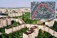 Tòa chung cư nằm ở thành phố Lutsk, Ukraine có chiều dài lên tới gần 3 km. Ảnh: The Sun.