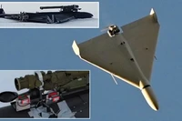Mẫu UAV Shahed 136/ Geran 2 và một bệ phóng tên lửa phòng không đã bị tấn công. Ảnh: MW.