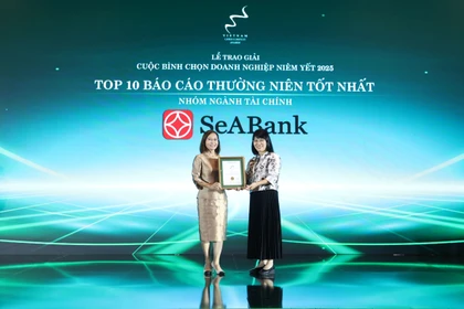 SeABank được vinh danh Top 10 Báo cáo thường niên tốt nhất