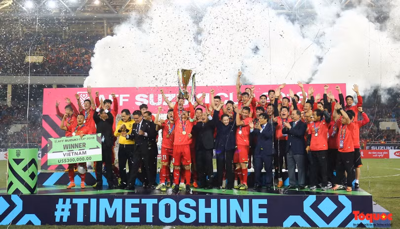 Đội tuyển Việt Nam, nhà vô địch AFF Cup 2018. Ảnh AFC