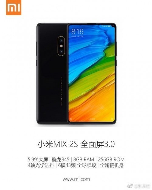 Mi MIX 2s lộ ảnh dựng, cảm biến vân tay nằm dưới màn hình - Ảnh 1