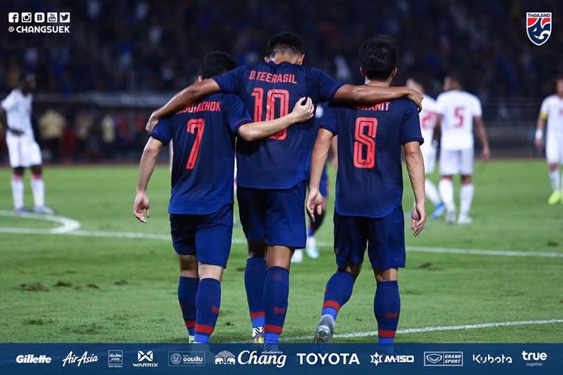 Bộ ba tấn công "khủng" của ĐT Thái Lan. Ảnh FAT 