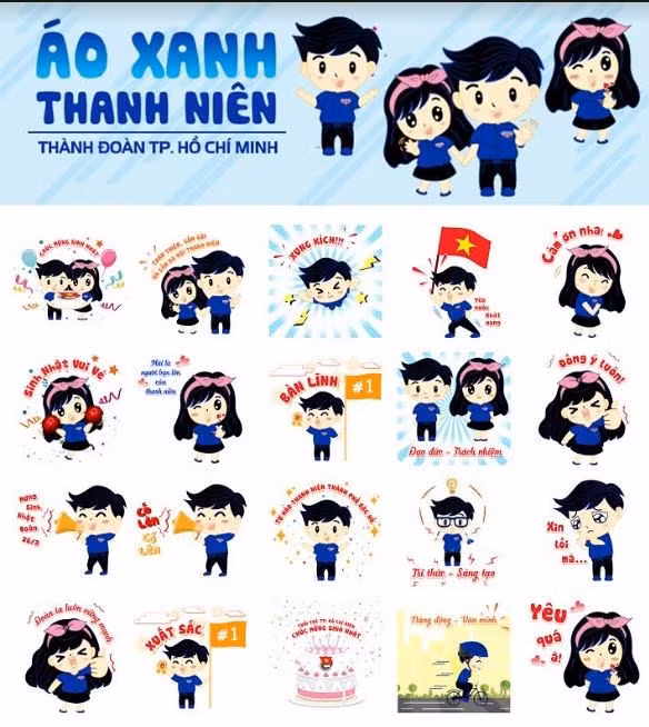 Lần đầu tiên Thành Đoàn TP.Hồ Chí Minh ra mắt bộ Sticker mới trên Zalo - Ảnh 1