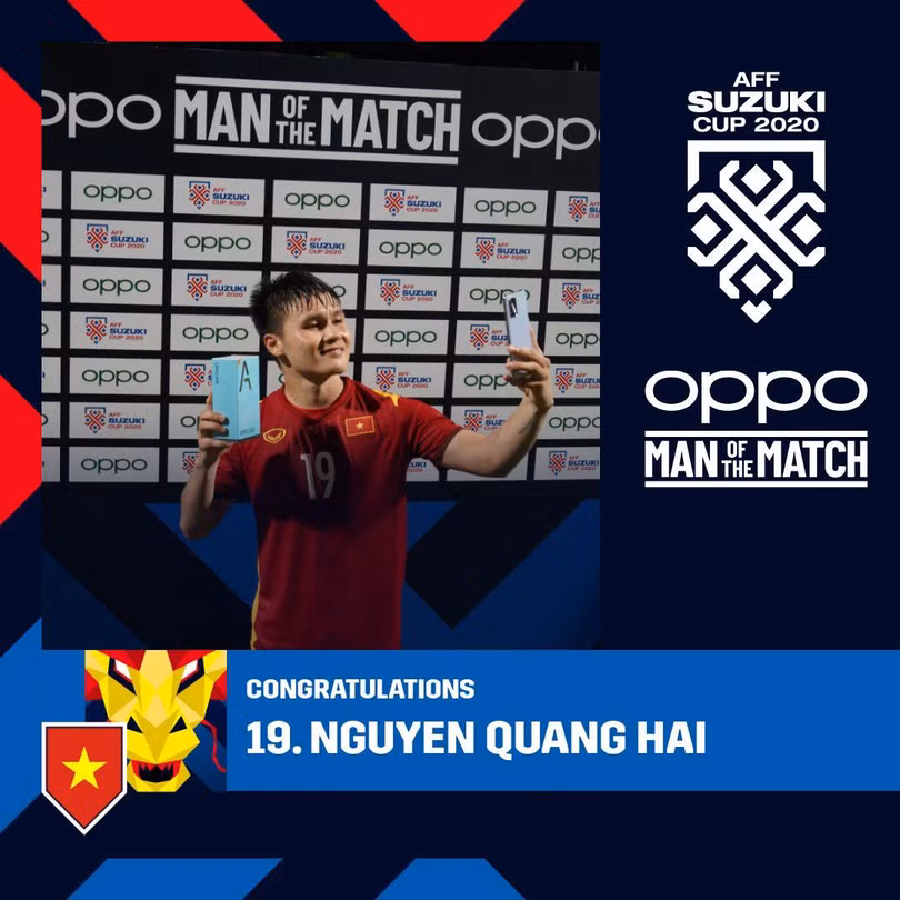 Quang Hải trở thành cầu thủ xuất sắc nhất trận đấu. Ảnh VFF