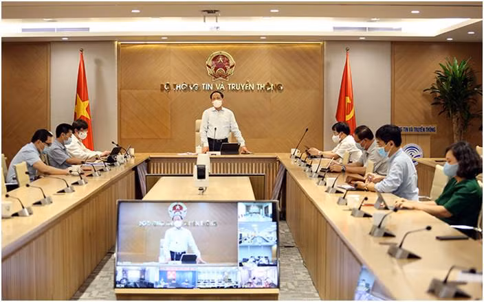 Thứ trưởng Phạm Anh Tuấn phát biểu tại cuộc họp. Ảnh Mic