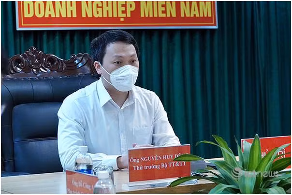 Thứ trưởng Nguyễn Huy Dũng phát biểu tại hội nghị. Ảnh Mic