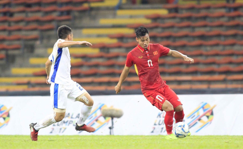 Cơ hội để Văn Thanh nâng trình độ. Ảnh VFF