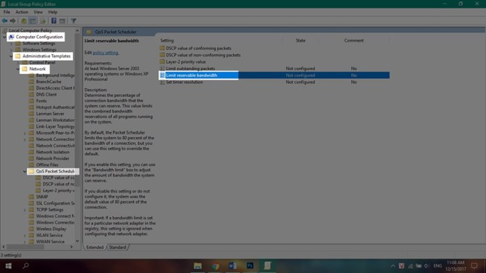 Hướng dẫn mở băng thông dự trữ cho Windows 10 - Ảnh 3