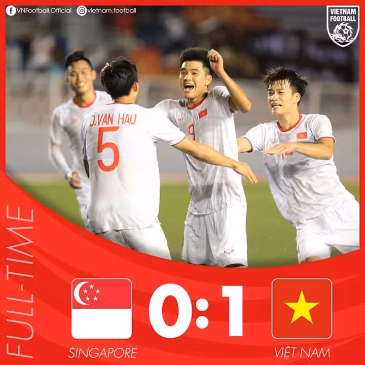 Chiến thắng nghẹt thở. Ảnh VF.