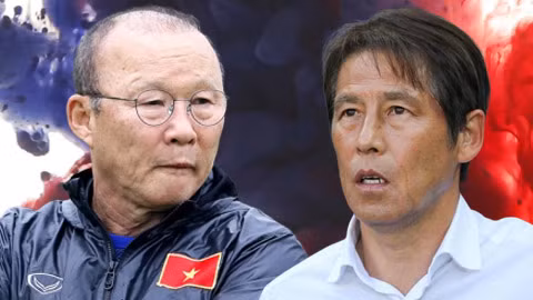  HLV Nishino Akira và Park Hang-seo, hai ông thầy hàng đầu khu vực lại có màn tái đấu. Ảnh AT
